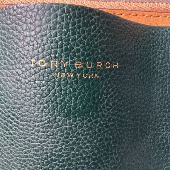 Tory Burch large perry tote green and gold NDSU Packers colors - Picture 4 of 6